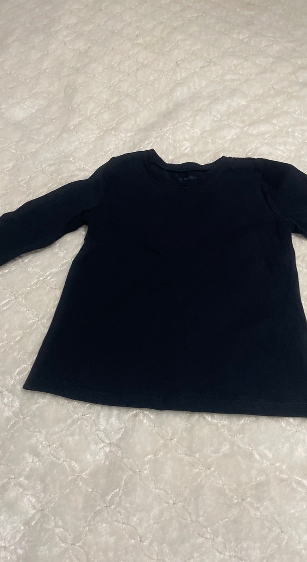 Siyah Kız Çocuk Uzun Kollu Tişört - Görsel 3