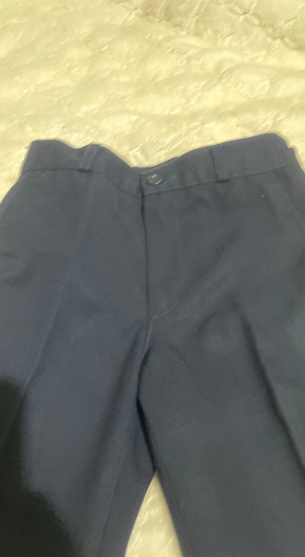 Kız çocuk Lacivert Fermuarlı Kumaş okul Pantolonu - Görsel 5