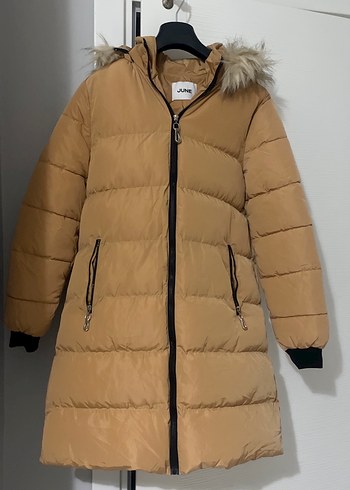 Bej Kadın Suni Kürk Detaylı Mont - Görsel 3