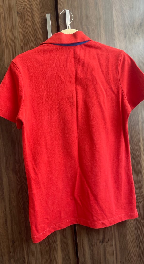 Kadın Kırmızı Polo Tişört Kısa Kollu - Görsel 4