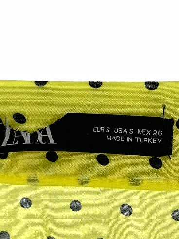 s Beden sarı Renk Zara Midi Etek %70 İndirimli.