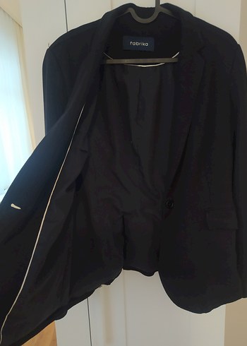 38 Beden Pamuklu siyah blazer ceket