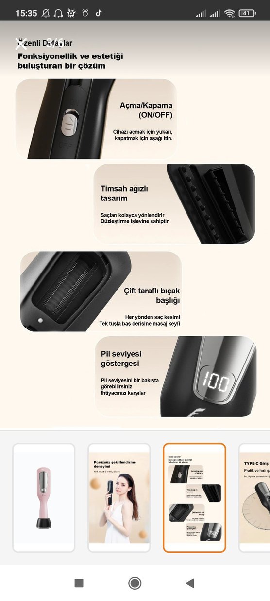 Saç kırığı alma makinesi - Görsel 4