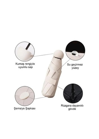 Pembe Kadın Katlanabilir Şemsiye ve Kılıfı - Görsel 8