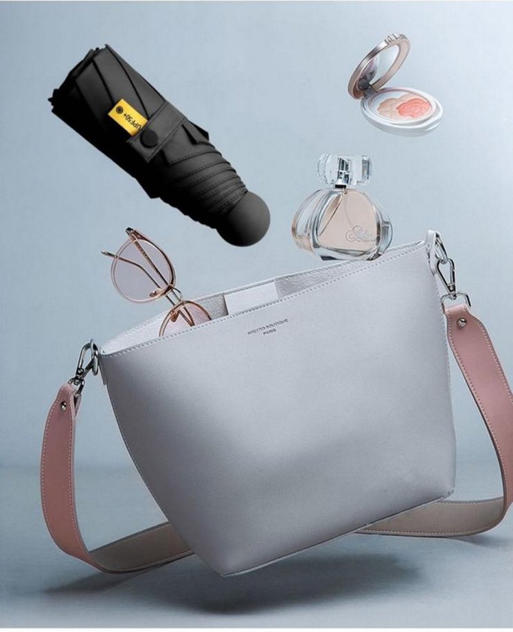 Beyaz Minimalist Kadın Şemsiye IPF50+ - Görsel 3