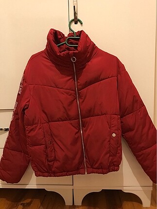 bordo şişme mont