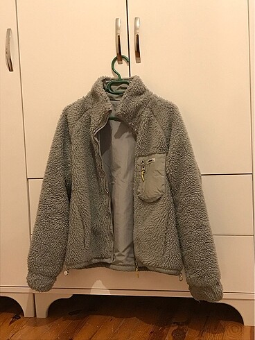 bershka gri peluş mont