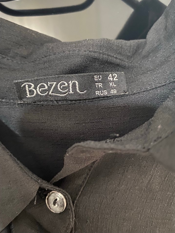 Siyah Düğmeli Uzun Kadn tunik - Görsel 4