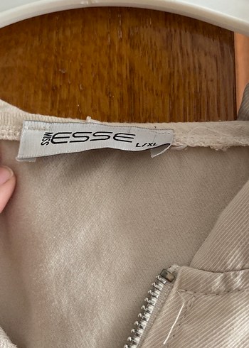 xl Beden Bej Kapüşonlu Fermuarlı Uzun Kollu Kadın Ceket