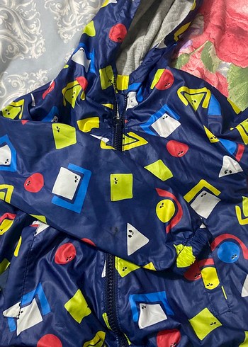 Renkli Kapüşonlu Fermuarlı Erkek Çocuk Mont - Görsel 2