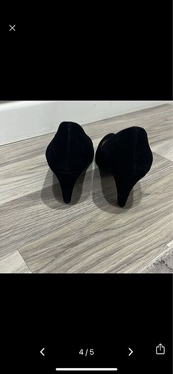 38 Beden siyah Renk Siyah süet stiletto