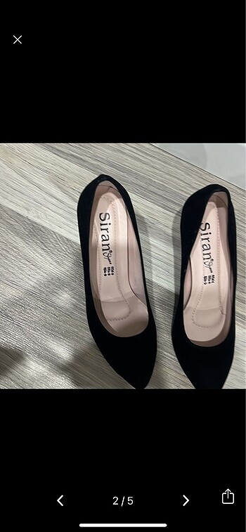 38 Beden Siyah süet stiletto