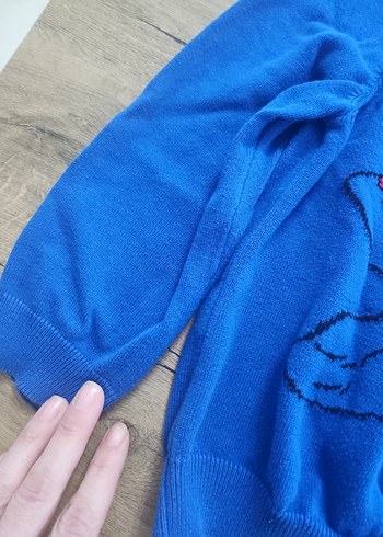 Örme Mavi Erkek Çocuk Sweatshirt - Görsel 6