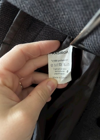 Kürk Detaylı Uzun Gri Kadın Kaban - Görsel 6