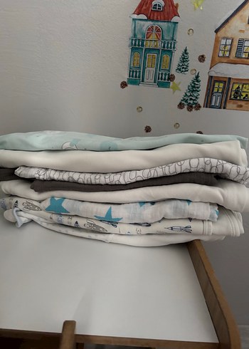 Gri Keten Çocuk Uyku Örtüsü - Görsel 2