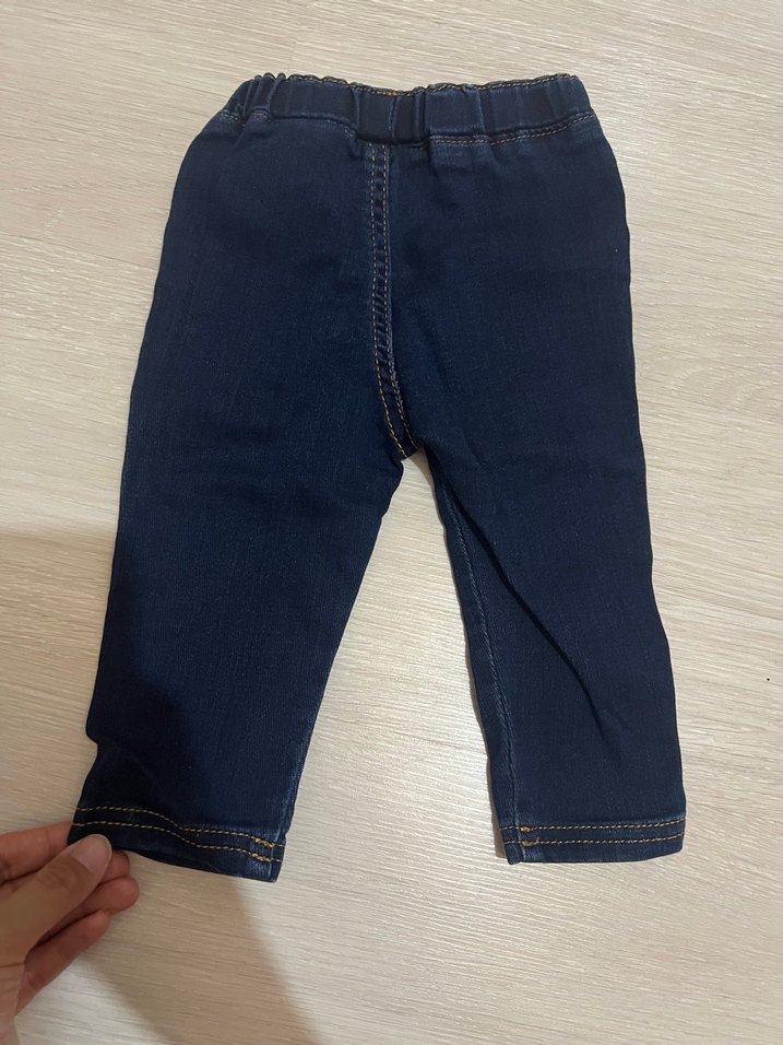 Koyu Mavi Erkek Çocuk Dar Kesim Denim Pantolon - Görsel 2