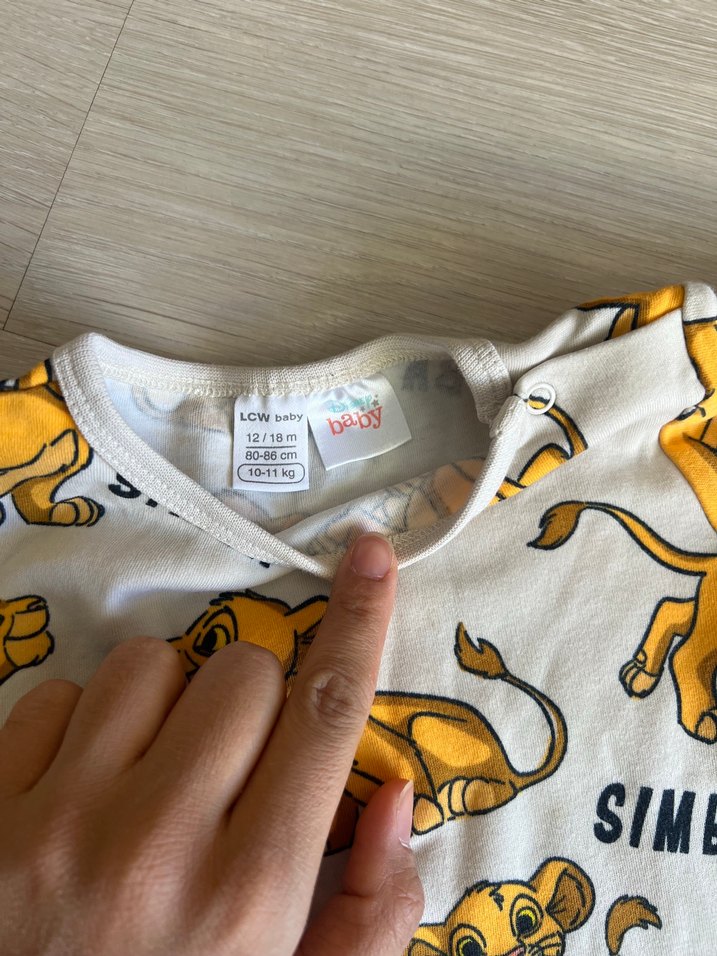 Beyaz Aslan Kral Desenli Bebek Tulumu - Görsel 3