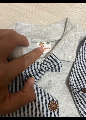 Gri Erkek Bebek Pamuklu Takım - Görsel 3