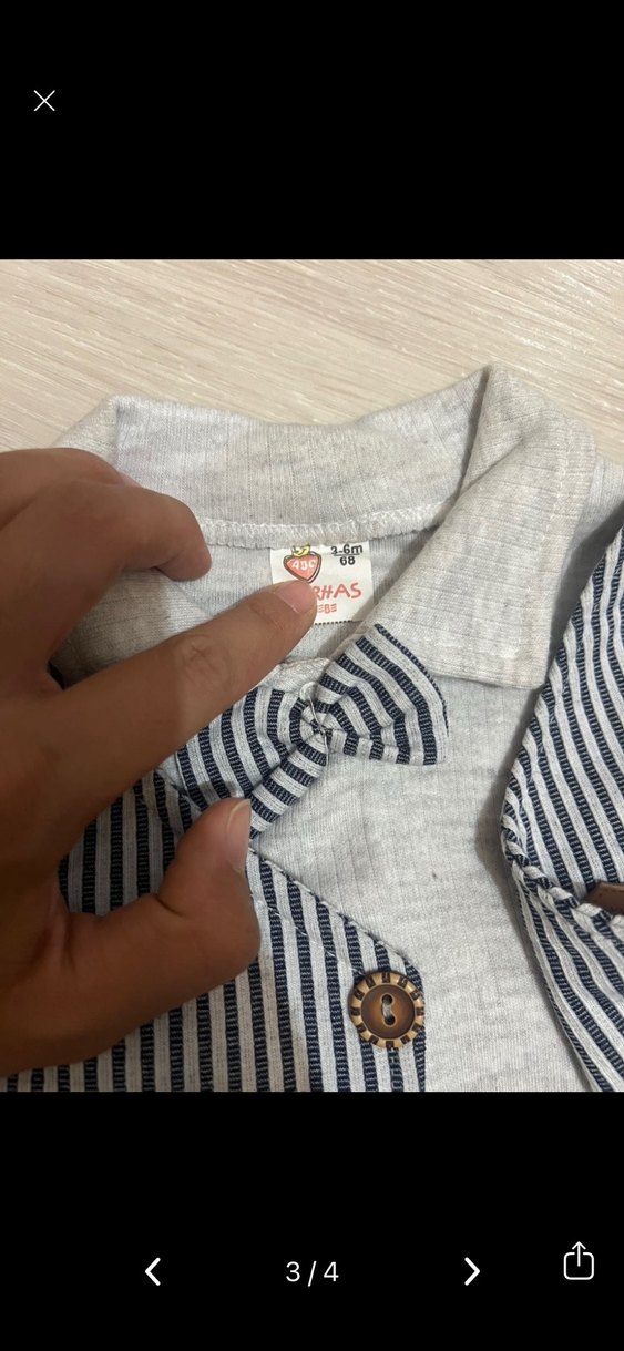 Gri Erkek Bebek Pamuklu Takım - Görsel 3