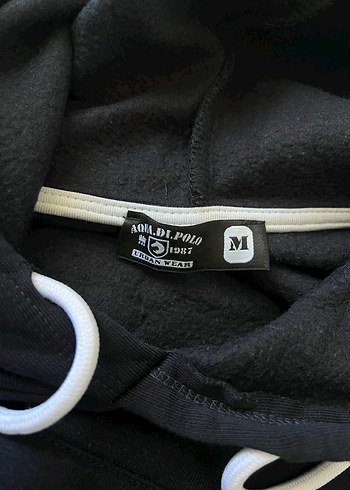 Lacivert Kapüşonlu Baskılı Sweatshirt - Görsel 4