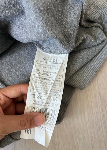 Gri Kapüşonlu Sweatshirt - Görsel 3