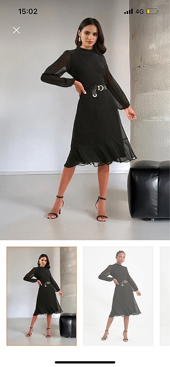 Şifon elbise - Görsel 5