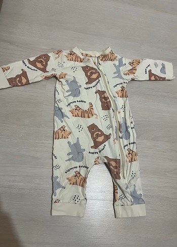 Erkek Bebek Fermuarlı Uzun Kollu Tulum - Görsel 2