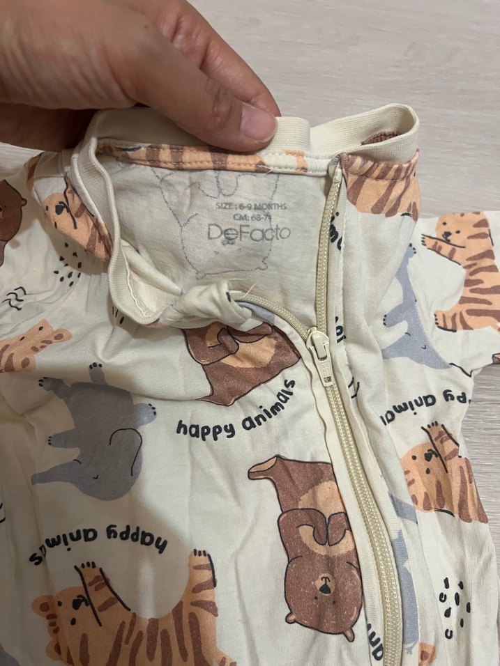 Erkek Bebek Fermuarlı Uzun Kollu Tulum - Görsel 3