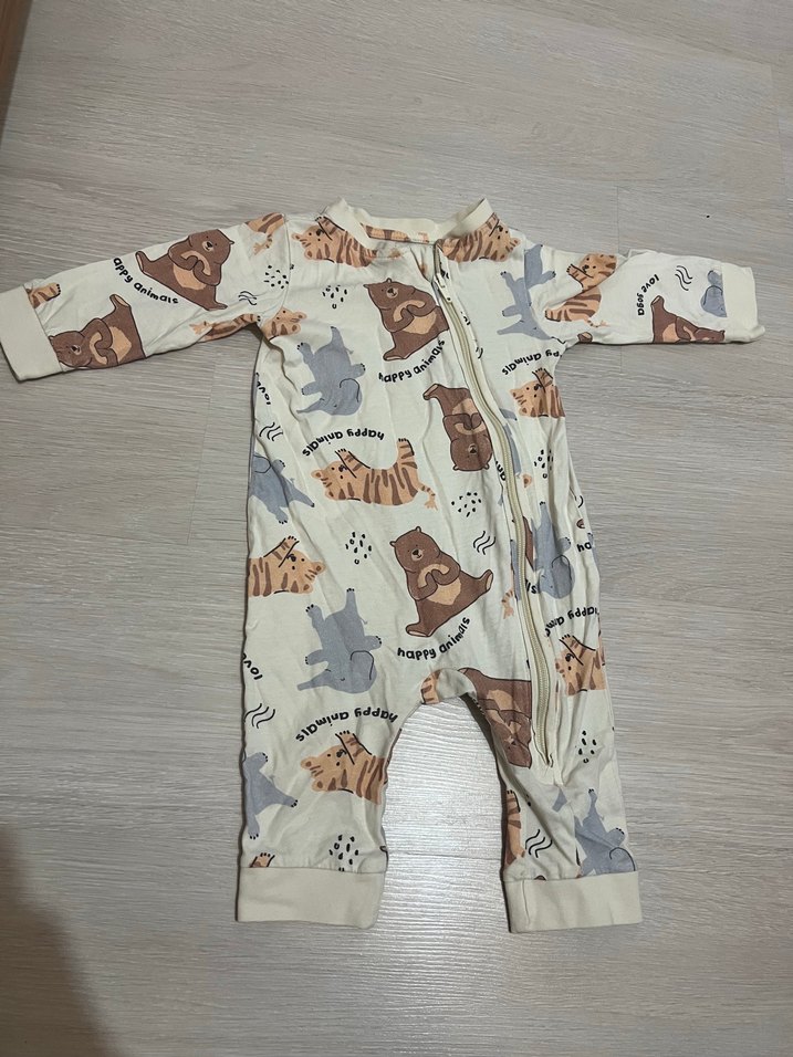 Erkek Bebek Fermuarlı Uzun Kollu Tulum - Görsel 2