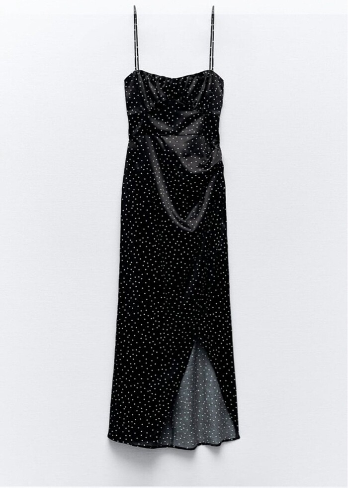 Zara saten elbise - Görsel 3