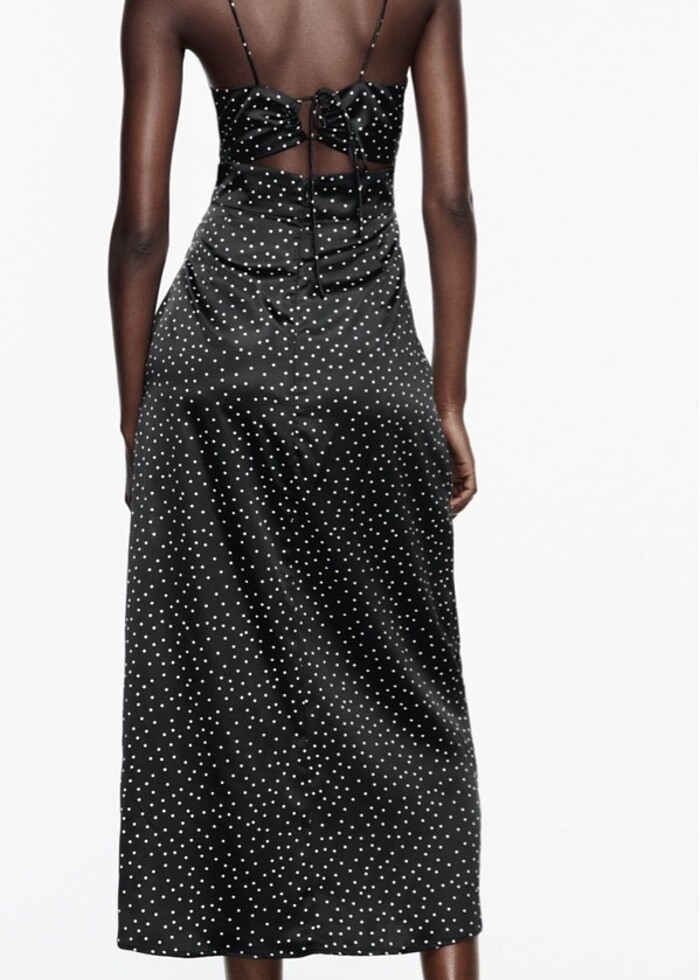 Zara saten elbise - Görsel 2