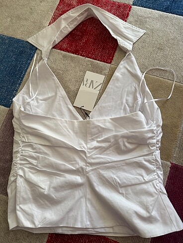 s Beden beyaz Renk Zara trençkot halter yala bluz