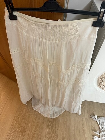 Batik Beyaz uzun etek