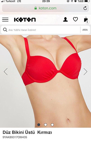 Kırmızı bikini üstü
