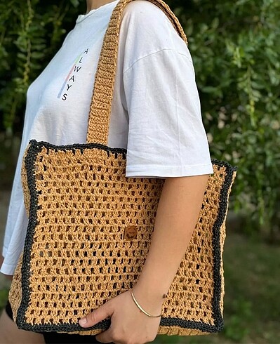 Zara El yapımı hasır çanta