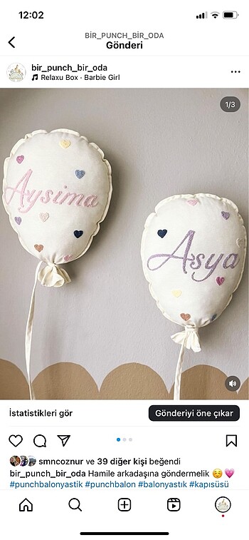 Punch balon yastık