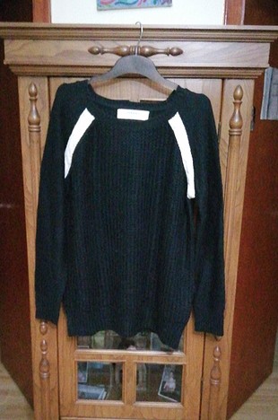 Zara knit large beden örgü kazak sorunsuz 