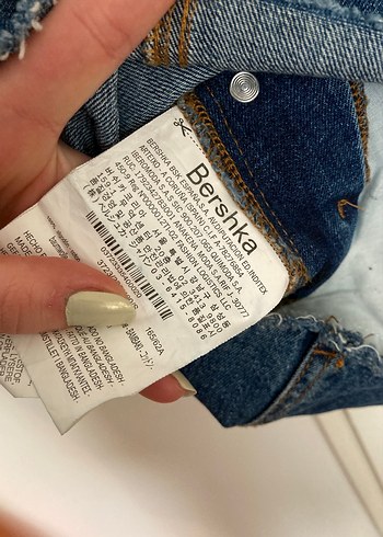 Kadın Lacivert Denim Kısa Salopet - Görsel 6