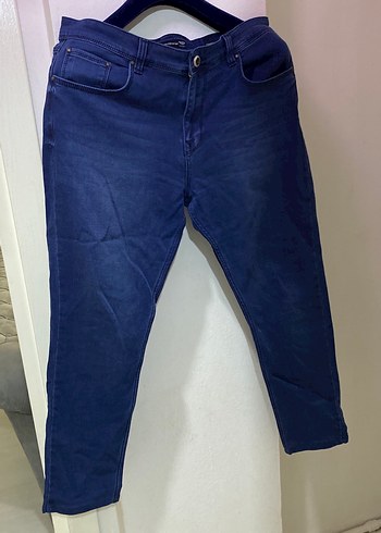 Erkek Lacivert Denim Regular Fit Pantolon