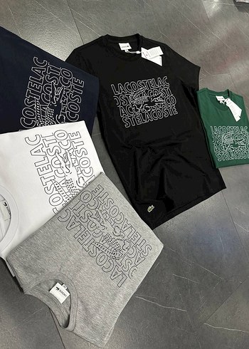 Lacoste Baskılı Siyah Erkek Tişört - Görsel 3