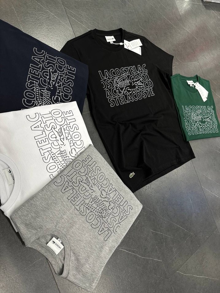 Lacoste Baskılı Siyah Erkek Tişört - Görsel 3