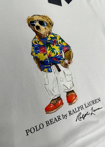 Siyah Polo Bear Baskılı Erkek Tişört - Görsel 3