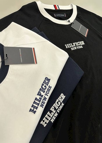 Tommy Hilfiger Lacivert Oversize Tişört - Görsel 3