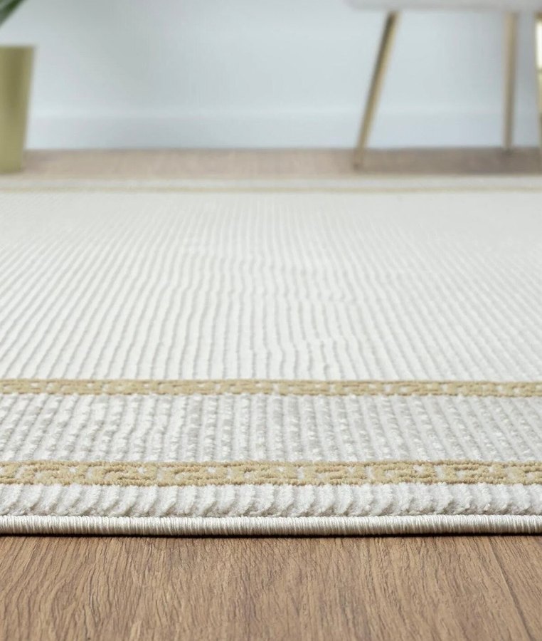 Modern Klasik Beyaz Yılan Desenli Halı - Görsel 2