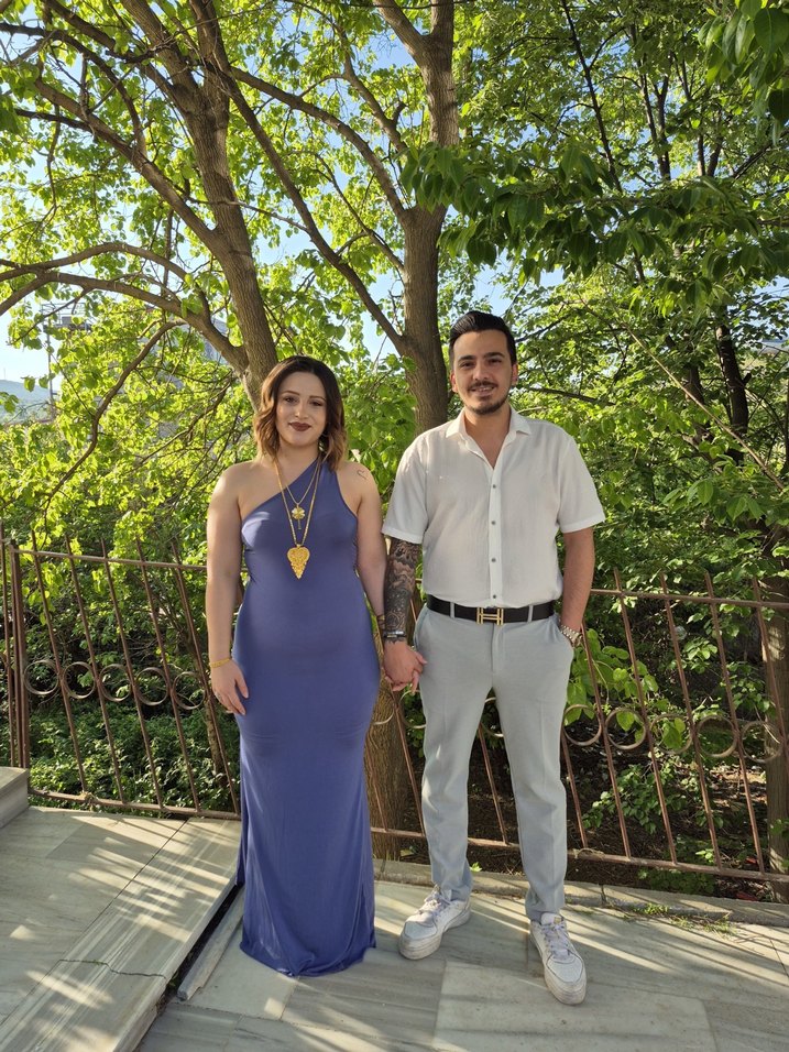 Mavi Drapeli Straplez Elbise - Görsel 2