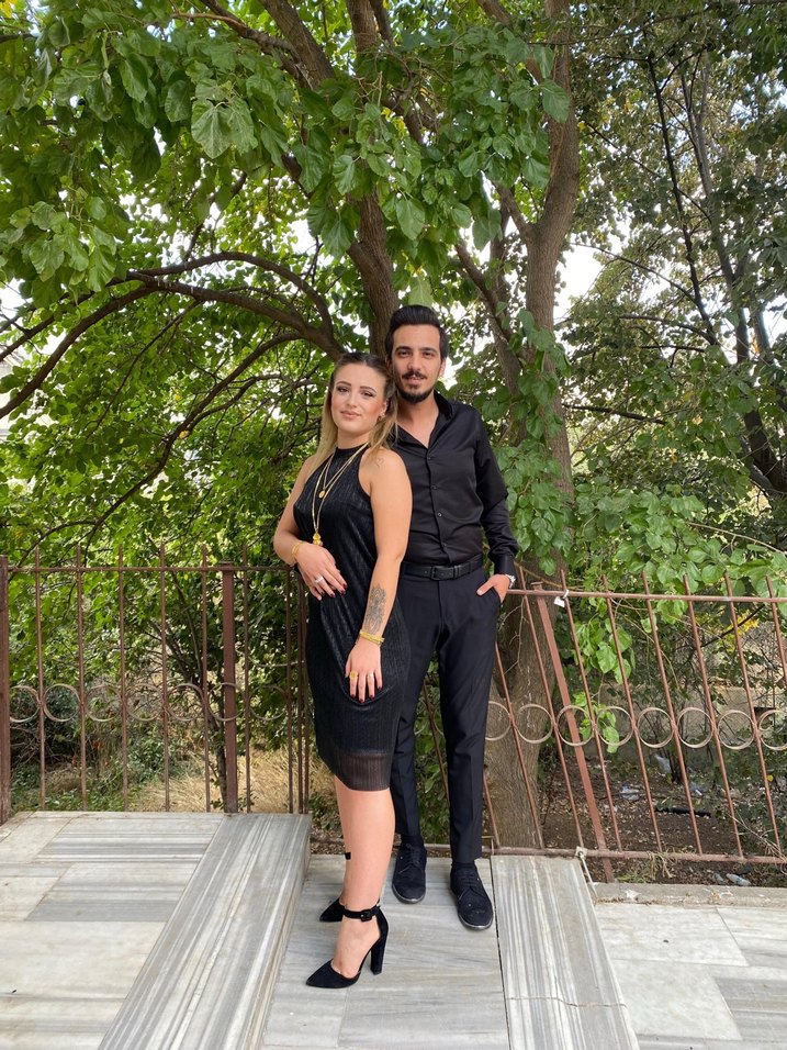 Siyah Midi Strappy Düğün Elbisesi - Görsel 2