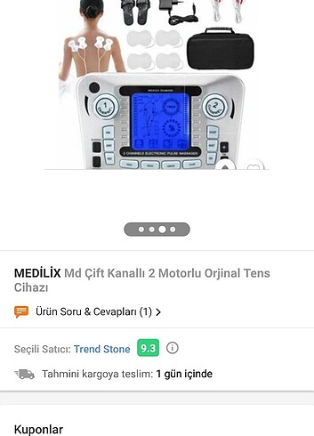 Md Çift kanallı 2 motorlu orjinal tens cihazı 