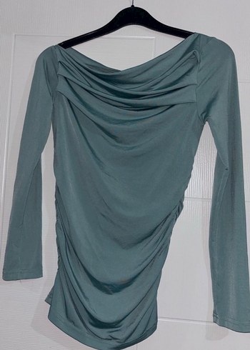 V Yaka Drapeli Hamile Gömleği - Görsel 2