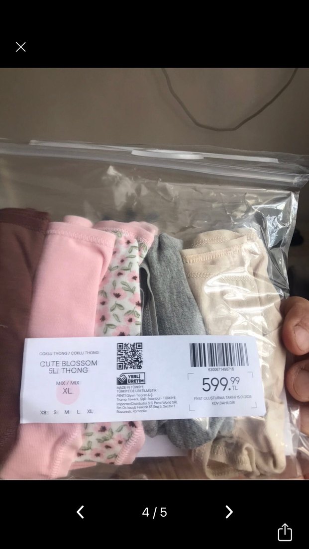 Penti Çok Renkli 5'li Tanga Külot Seti - Görsel 4