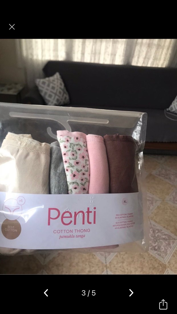 Penti Çok Renkli 5'li Tanga Külot Seti - Görsel 3